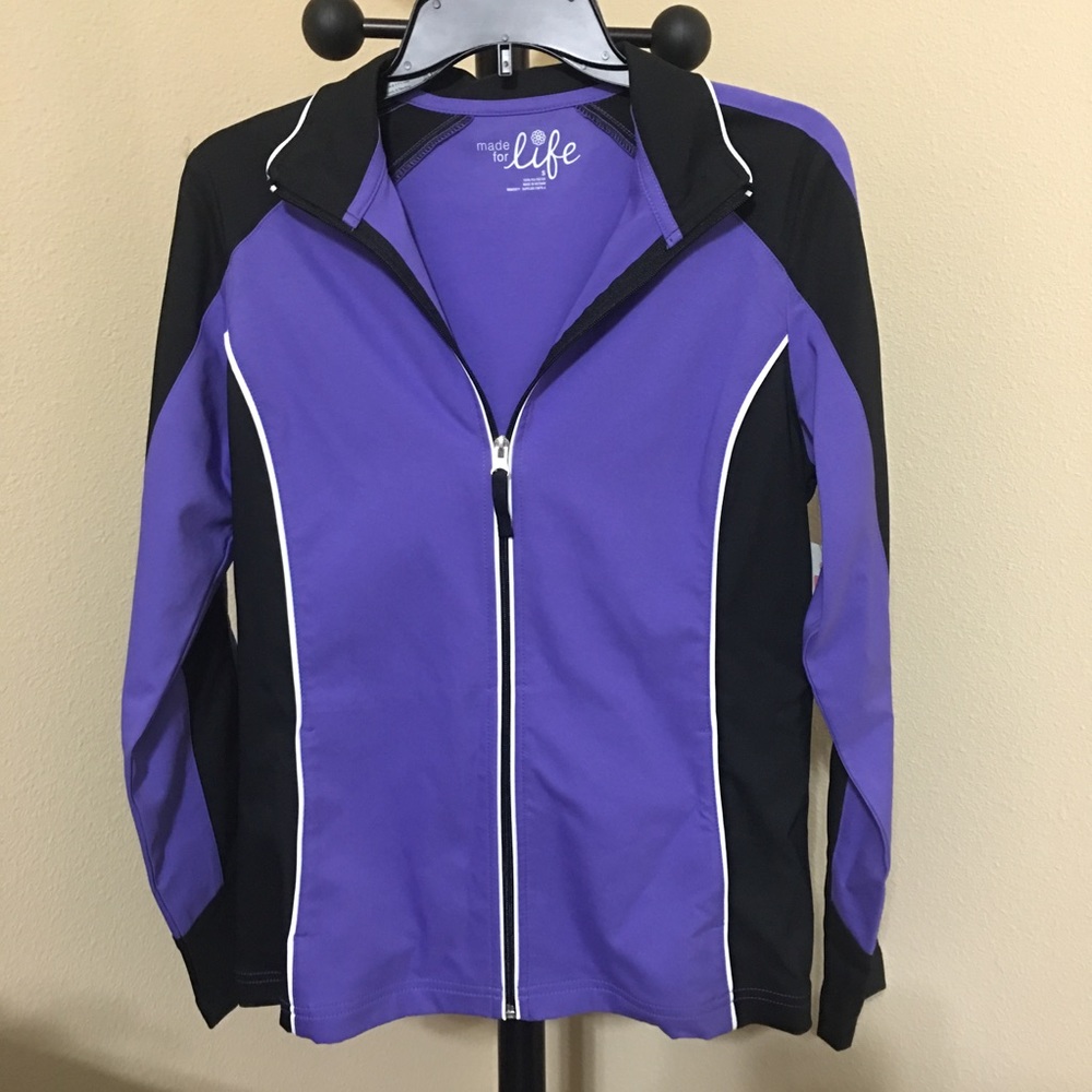 Made for Life Purple Black Activewear Jacket